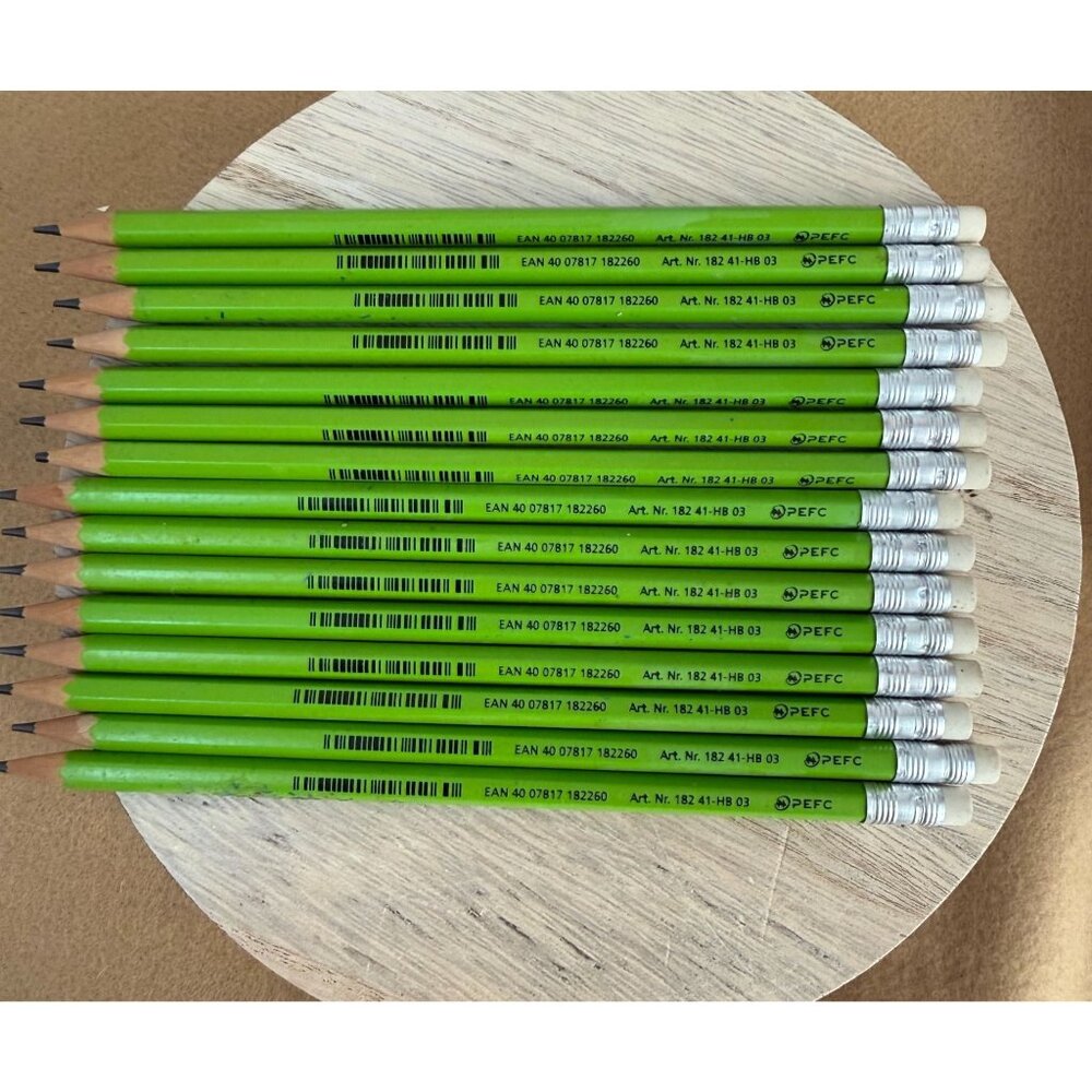 15 Staedtler Wopex HB Pencils Made In Germany Green Eraser Durable Eco-Friendly - Picture 2 of 5